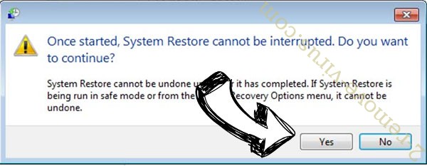 WALAN ransomware removal - restore message