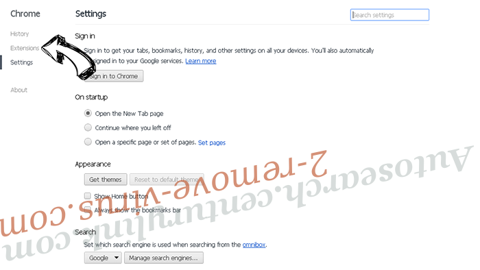 Searchtab.win virus Chrome settings