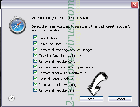 NetworkImagine Adware Safari reset