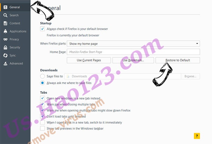 Us.Hao123.com Firefox reset confirm