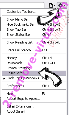 CryptoShocker Safari reset menu