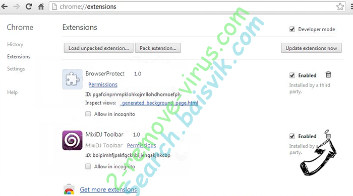 Search.searchemaila.com Chrome extensions remove