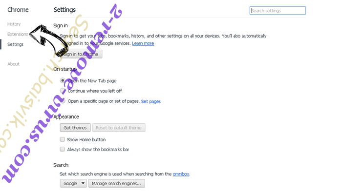 Chrome Security Warning Scam Chrome settings