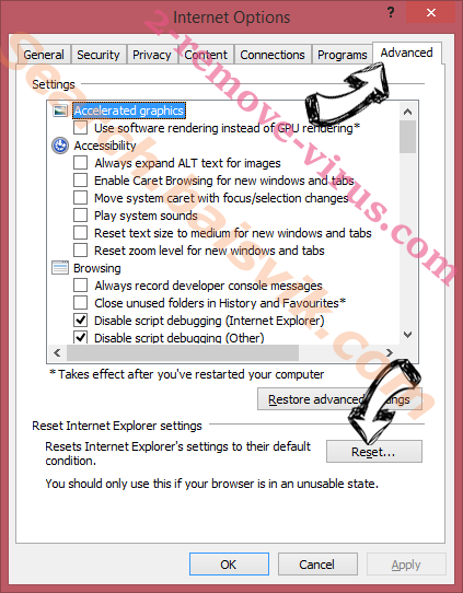Verwijderen McAfee: SECURITY ALERT POP-UP Scam IE reset browser