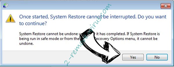 Vfgj ransomware removal - restore message