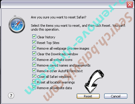 Verwijderen McAfee: SECURITY ALERT POP-UP Scam Safari reset