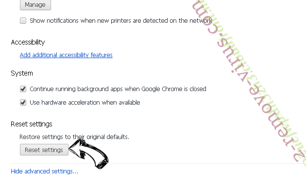 Goghoordsurvey.top Chrome advanced menu