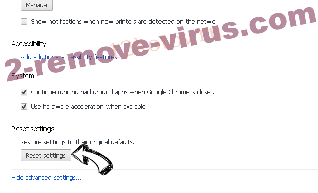 .bart file Virus Chrome advanced menu