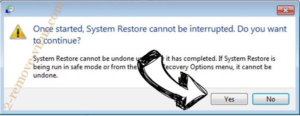Eiur Ransomware removal - restore message