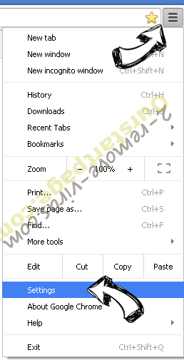 Supprimer Zepto Locker Virus Chrome menu