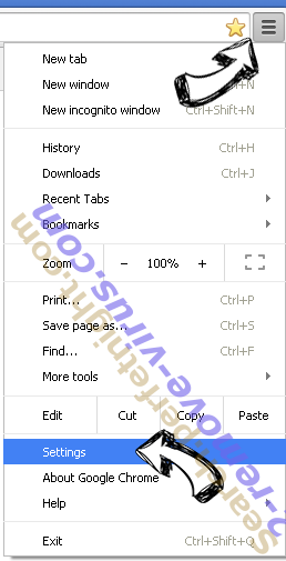 Search Guru Redirect Chrome menu