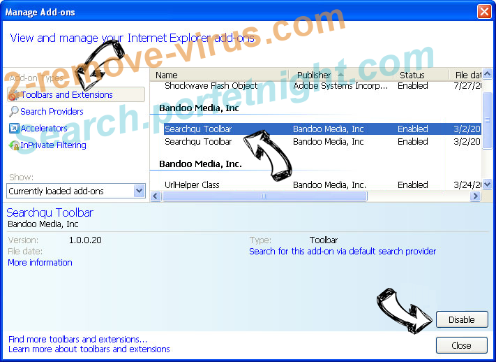 Search Guru Redirect IE toolbars and extensions