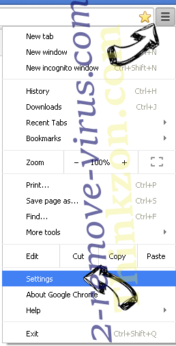 SearchConverterHD Chrome menu
