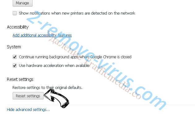 Nanoadexchange.com Chrome advanced menu