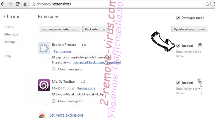 Symbiostock.info Chrome extensions disable