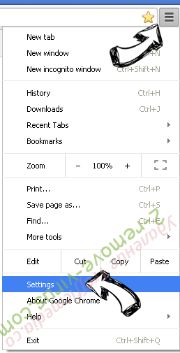 Symbiostock.info Chrome menu