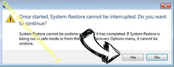 IT ransomware removal - restore message