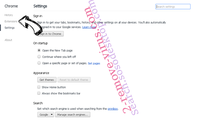 Gsrch.com Chrome settings