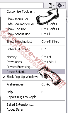 Gsrch.com Safari reset menu
