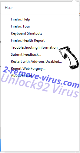 Unlock92 Virus Firefox troubleshooting