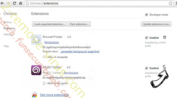 Zacinlo Virus Chrome extensions remove