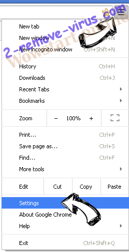 Search.tappytop.com Chrome menu