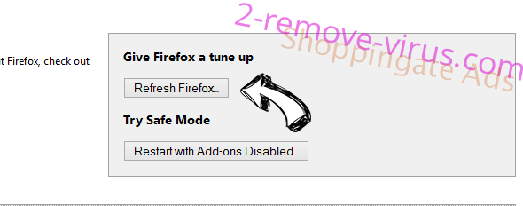 Shoppingate Ads Firefox reset