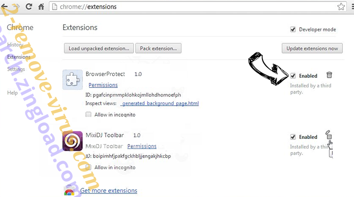 Strongpasswordsearch.com Virus Chrome extensions disable