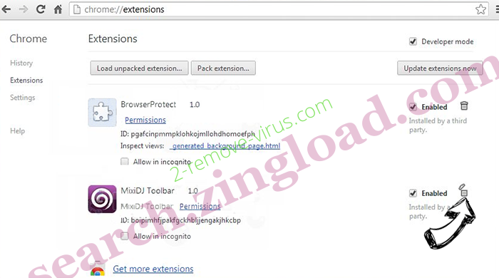 SearchGamez Chrome extensions remove