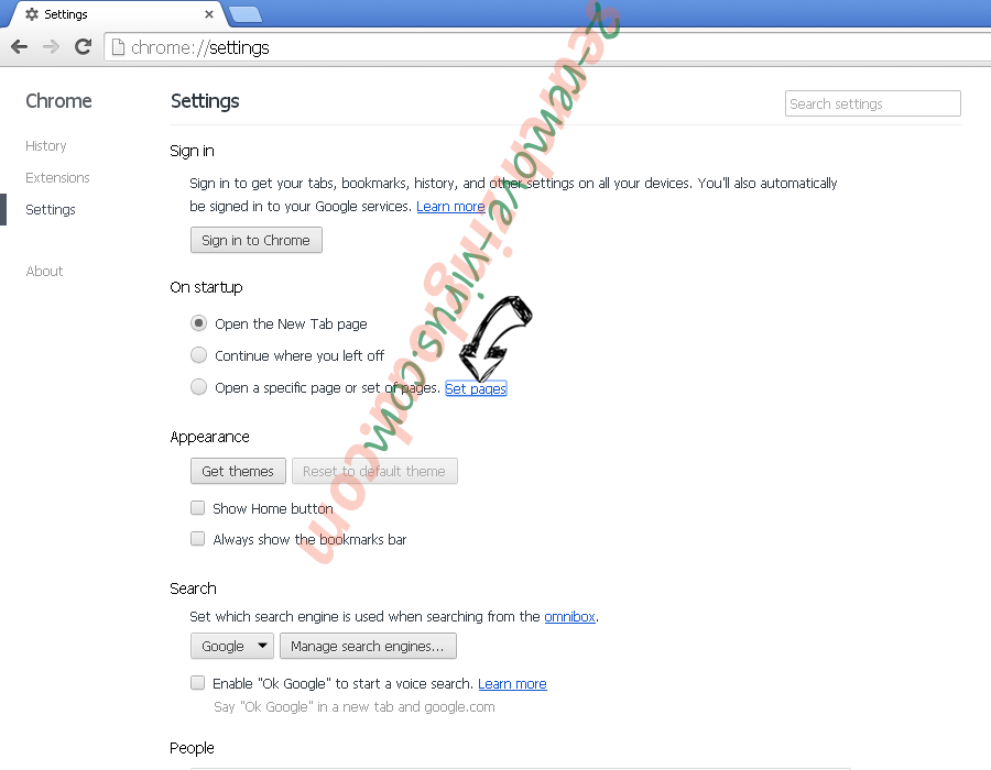 Speedydialsearch.com from Firefox, Chrome & IE Chrome settings