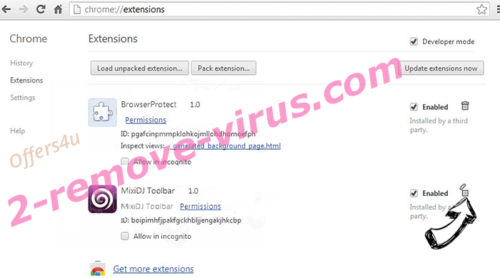 mytrustsearch.com Chrome extensions remove