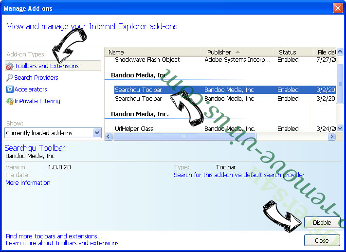 ESearch Browser Hijacker IE toolbars and extensions