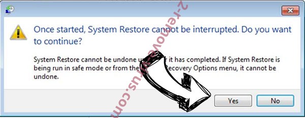 .Skynet file virus removal - restore message