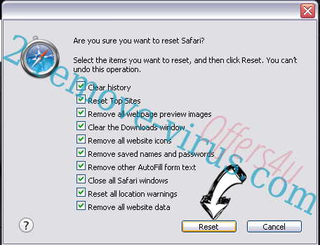 ESearch Browser Hijacker Safari reset