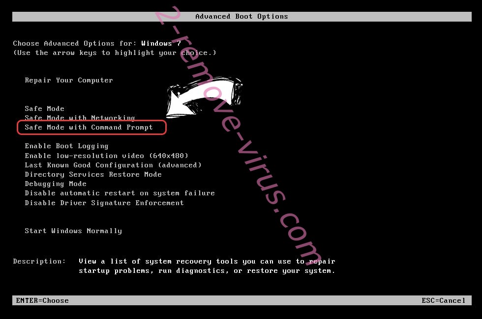 Windows boot menu - command prompt