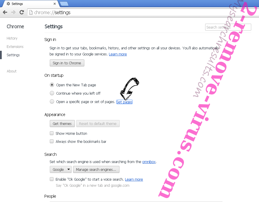 MySearch-DS2 extension Chrome settings