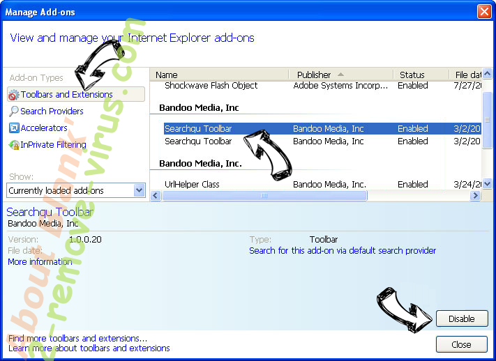 Browsing Secure adware IE toolbars and extensions