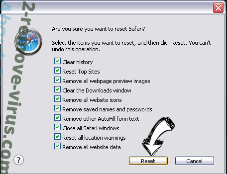 YourTemplateFinder Toolbar Safari reset