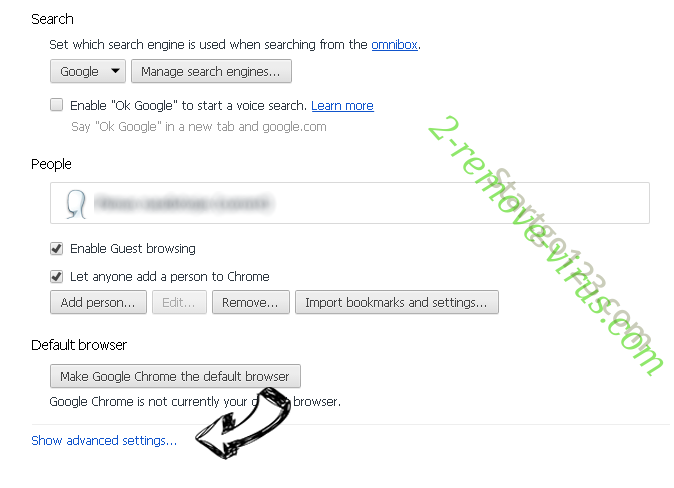 Fast Power EcoSearch Chrome settings more