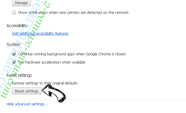 SECURESURF.BIZ Chrome advanced menu