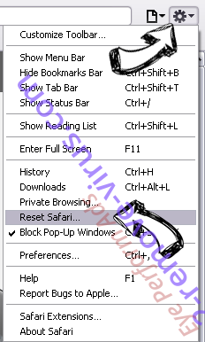 Webssearches.com Safari reset menu