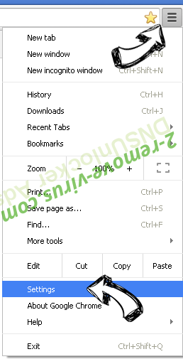 Coupon Club Adware Chrome menu