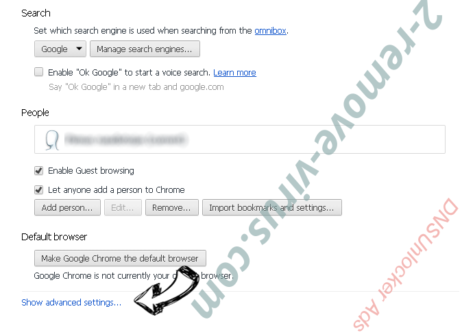 Coupon Club Adware Chrome settings more