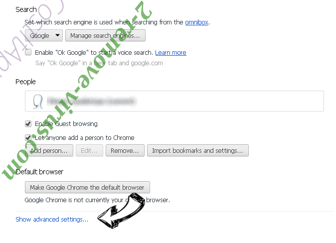 Search.certified-toolbar.com Chrome settings more