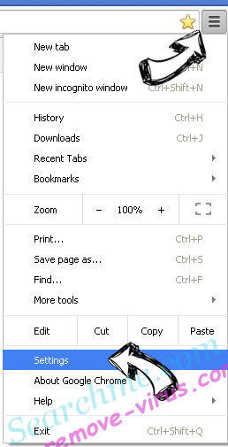 Searchme.com Chrome menu