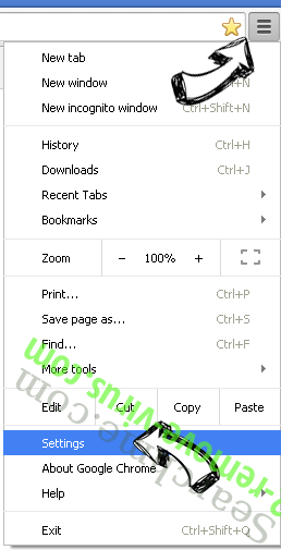 Searchme.com Chrome menu