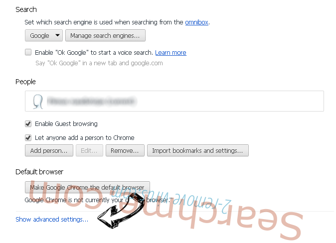 Geek Squad Email Scam Chrome settings more