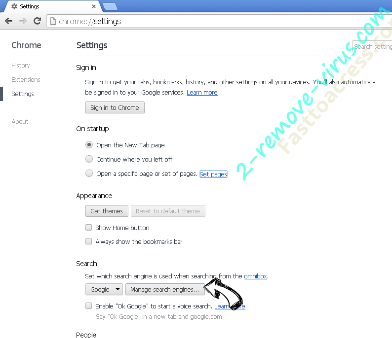 Yahoo Redirect Virus Chrome extensions disable