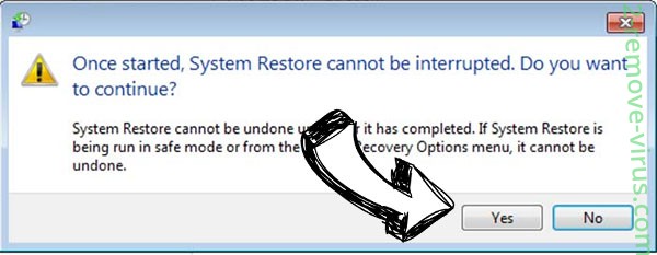 Lotej Ransomware removal - restore message