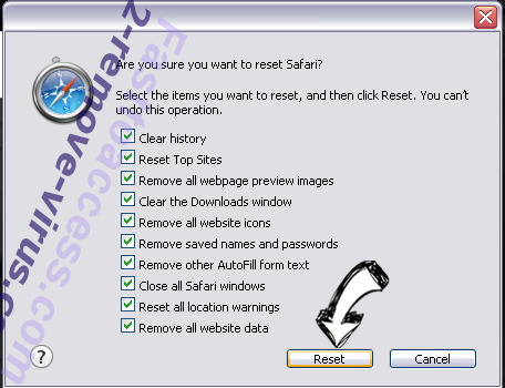 Yahoo Redirect Virus Safari reset